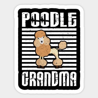 Poodle Grandma Proud Dogs Sticker